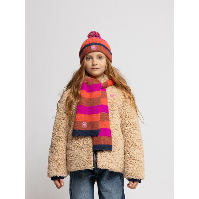 Little striped knit scarf 991 multi color