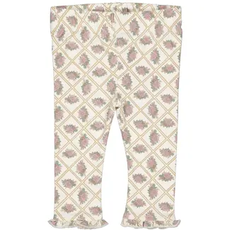 Levv Pants 1901 AOP White Flower
