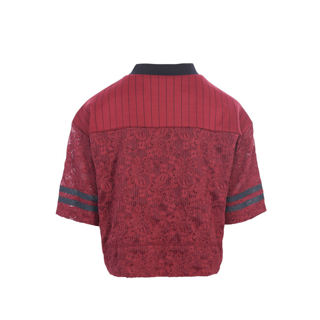 10sixteen lace Tee 279 Ruby red