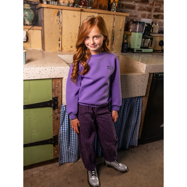 Little leopard  jeans 615 Purple leopard