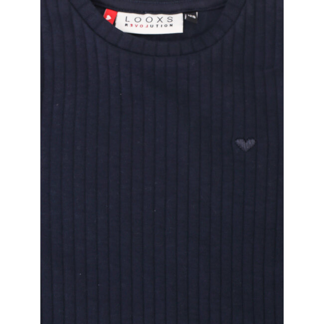 Little rib Tee 157 night blue