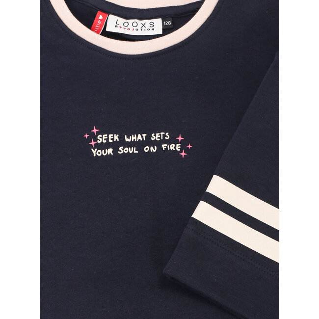 Little interlock T-shirt 157 night blue