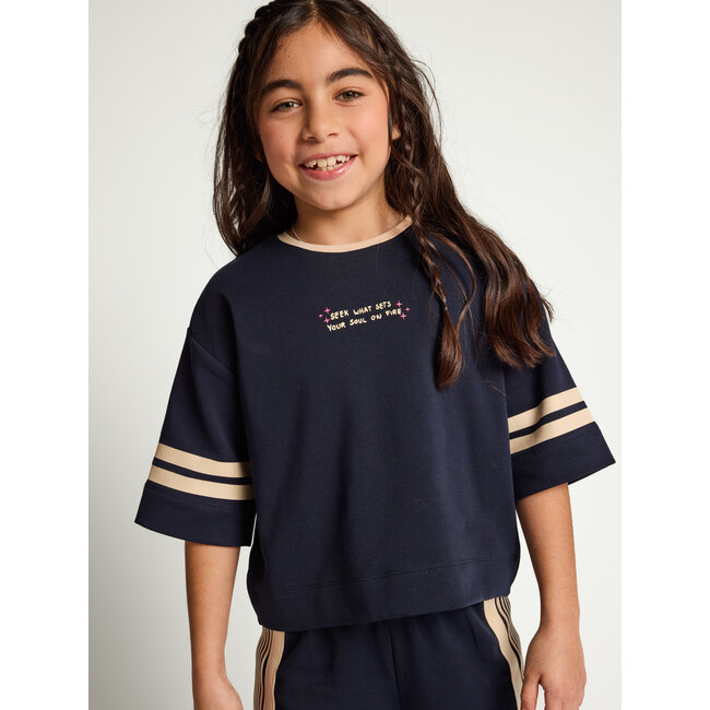 Little interlock T-shirt 157 night blue