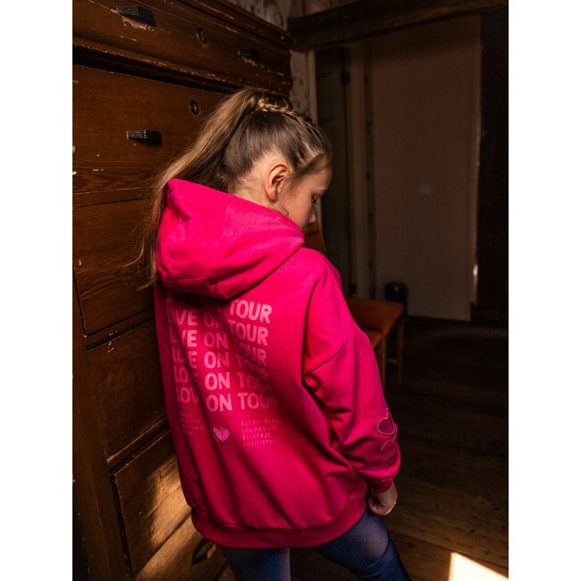 Little oversized hoodie 222 warm fuchsia