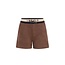 Like Flo Faylinn Flo girls faux leather short with fancy jacquard rib WB 470 Choco