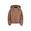 Like Flo Aukje Flo girls short puffer hooded jacket 470 Choco