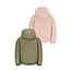 Aimee Flo girls reversible short hooded jacket 355 Army