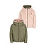 Aimee Flo girls reversible short hooded jacket 355 Army