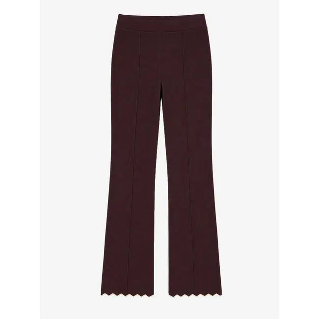 Eveline Rib Flared Pants 5011 Dark Chocolate