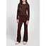 Eveline Rib Flared Pants 5011 Dark Chocolate