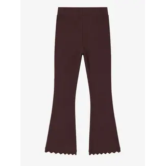 Nik&Nik Eveline Rib Flared Pants 5011 Dark Chocolate