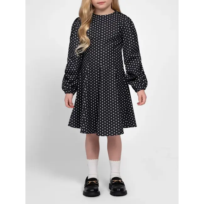 Jayne Polka Dress 1058 Black/Off White