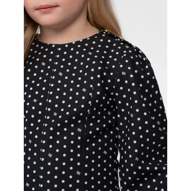 Jayne Polka Dress 1058 Black/Off White