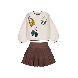 Mayoral Tricot skirt set             56Coffee