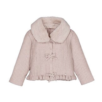 Mayoral Faux fur collar cardigan     61seed