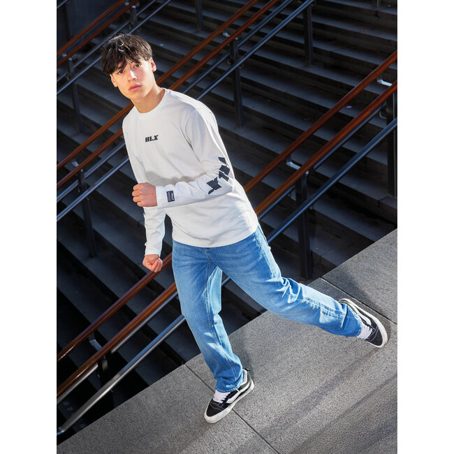 Straight Fit Jeans Blue 7166 Used Light Denim