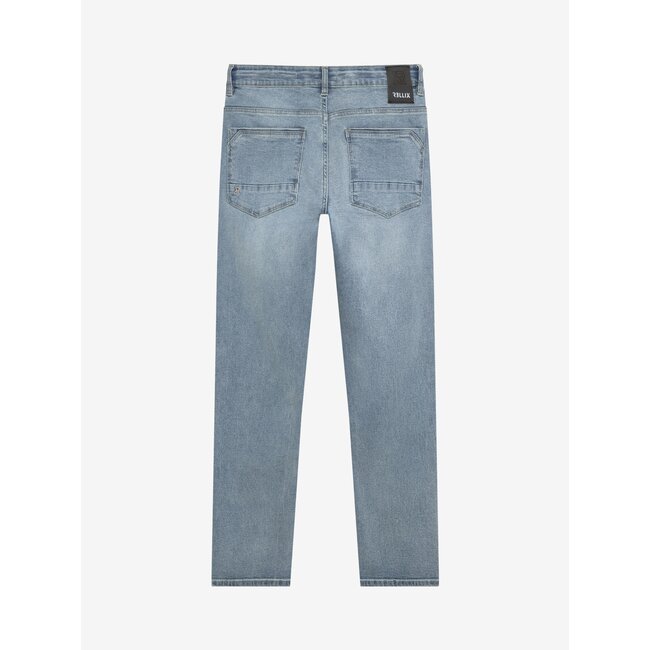 Straight Fit Jeans Blue 7166 Used Light Denim