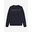 Loose Fit Sweat Badge Brushed Dark Navy 7599 Navy