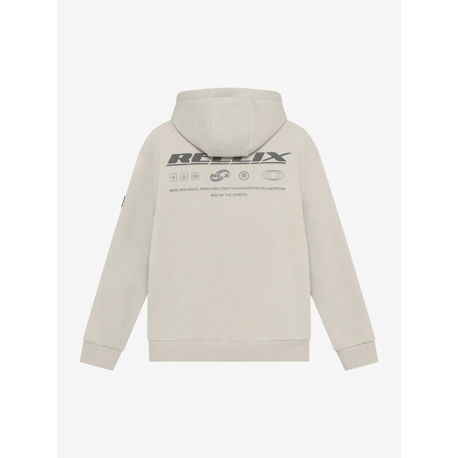 Loose Fit Hoodie Backpr Brush Grey 1485 Dusty Kit