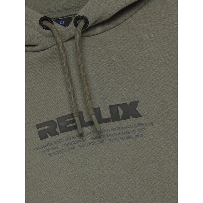 Hoodie Rellix Chest Brush Green 9685 Mid Green