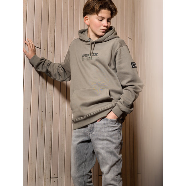 Hoodie Rellix Chest Brush Green 9685 Mid Green