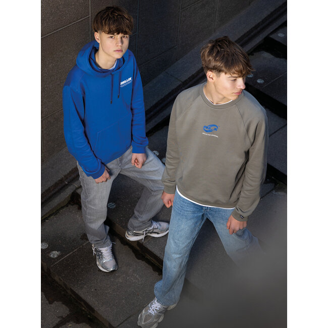 Hoodie Rellix Chest Brush Blue 7642 Fresh Cobalt
