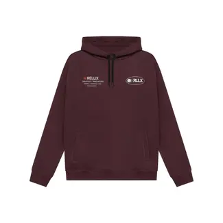 Rellix Loose Fit Hoodie Chest Brushed  4222 Dusty Bordeaux