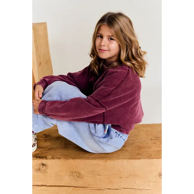 lys sweater square /000680 - bordeaux