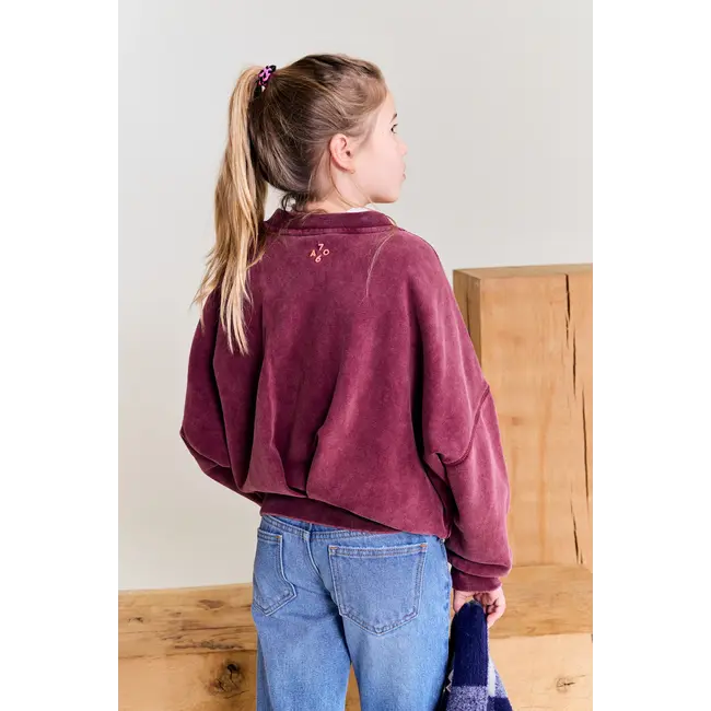 lys sweater square /000680 - bordeaux