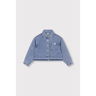 Alix the Label kids woven flowy denim blouse 197 Mid Denim Blue