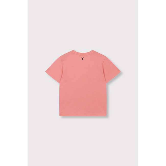 kids knitted The label T-shirt 328 Bright Coral