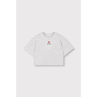Alix the Label kids knitted batwing T-shirt 940 Light Grey Melange