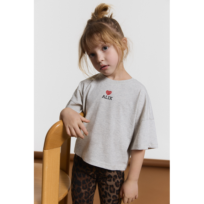 kids knitted batwing T-shirt 940 Light Grey Melange
