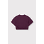 kids knitted cropped T-shirt 517 Aubergine