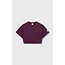 kids knitted cropped T-shirt 517 Aubergine