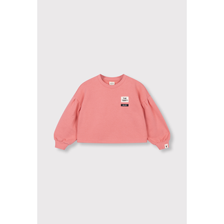 Alix the Label kids knitted cropped sweater 328 Bright Coral