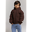kids woven Alix quilted coat 659 Warm Brown