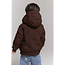 kids woven Alix quilted coat 659 Warm Brown