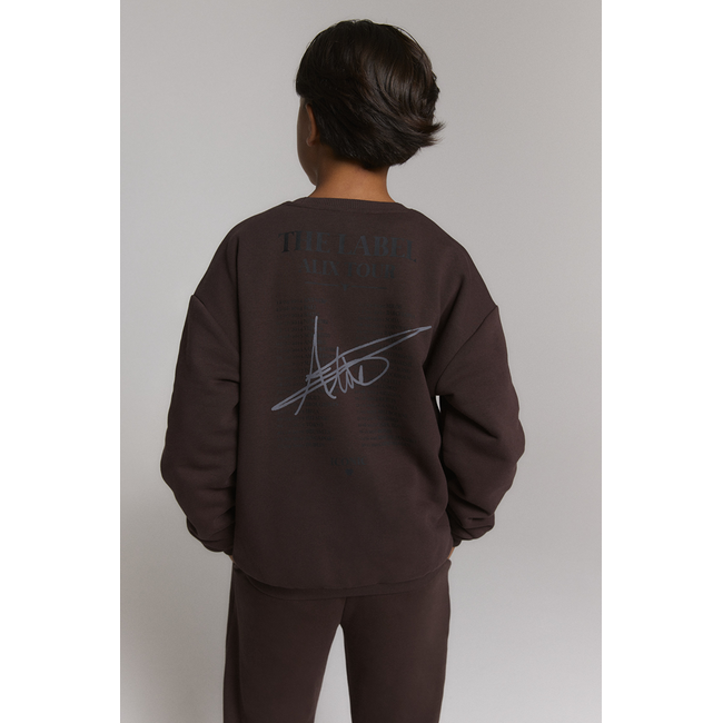 kids knitted world tour sweater 659 Warm Brown