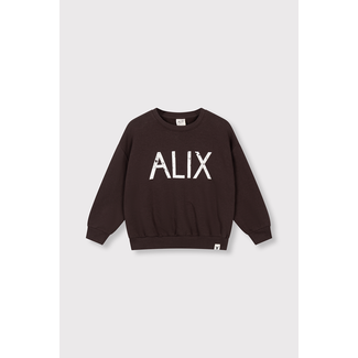 Alix the Label kids knitted world tour sweater 659 Warm Brown