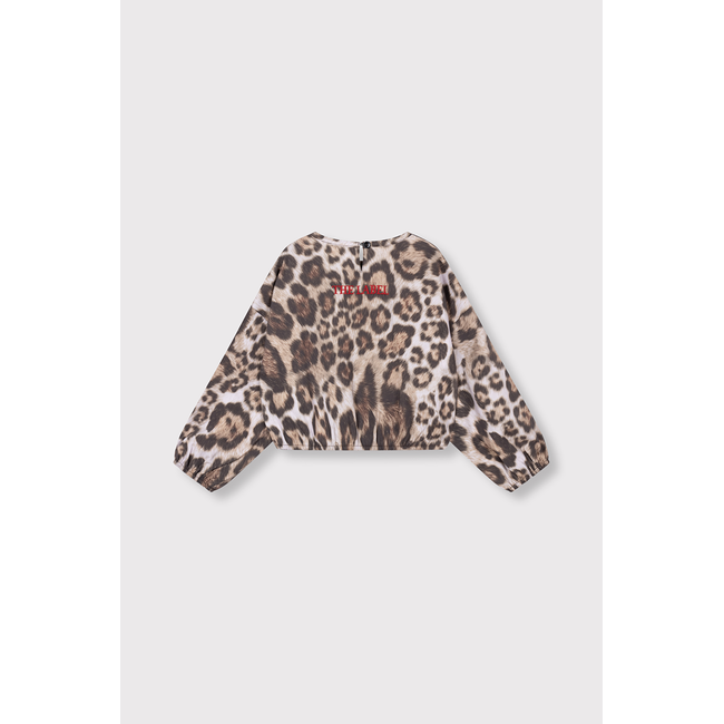 kids woven jaguar cropped sweater 601 Animal