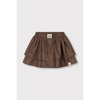 Alix the Label kids knitted shiny skirt 659 Warm Brown