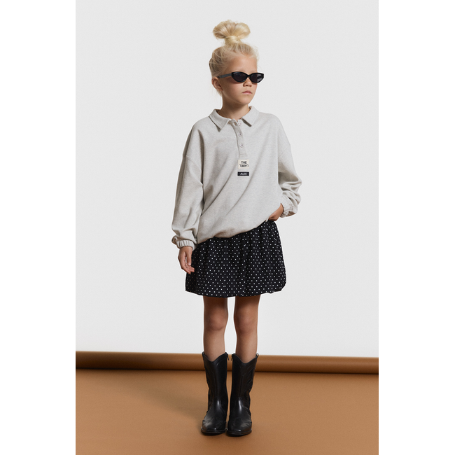 kids woven dot skirt 998 Black/White