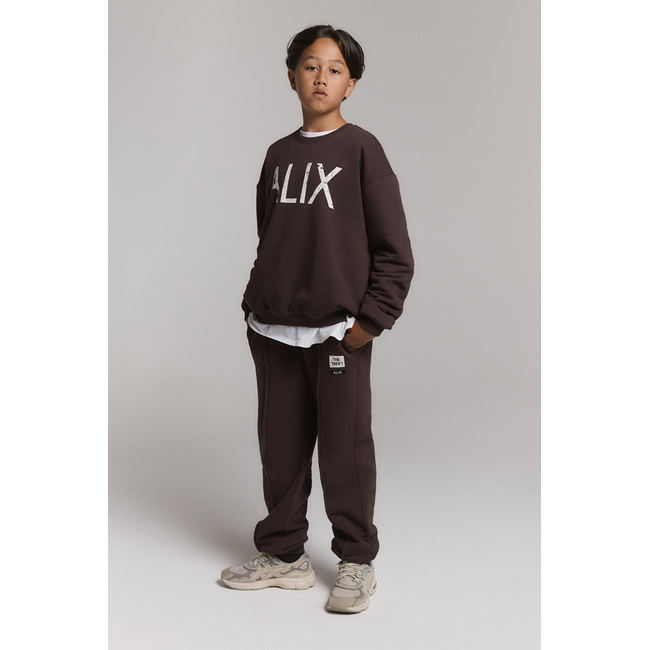 kids knitted pintuck pants 659 Warm Brown