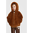 kids woven fur coat 666 Cognac