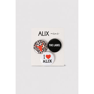 Alix the Label kids pin buttons 100 Multi color