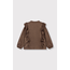 kids knitted shiny ruffle blouse 659 Warm Brown