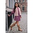 Solly Flo girls plissé glitter skirt 628 Purple mauve
