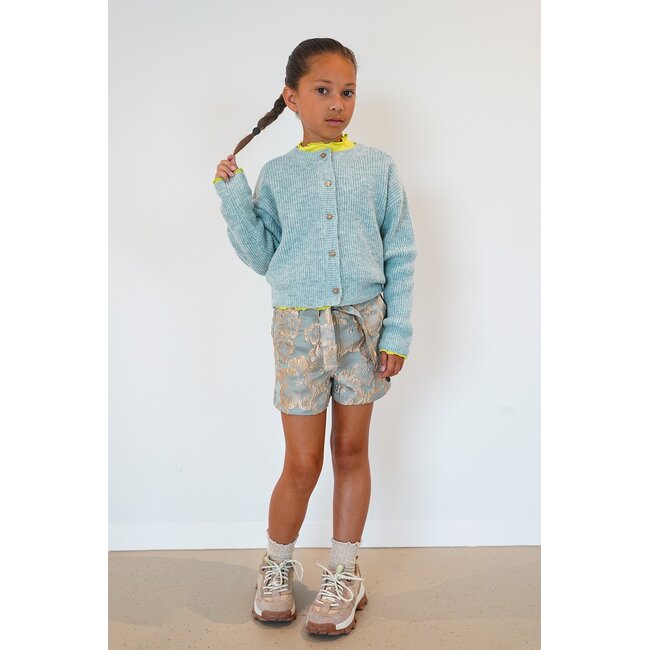 Fendy Flo girls jacquard short 110 Aqua