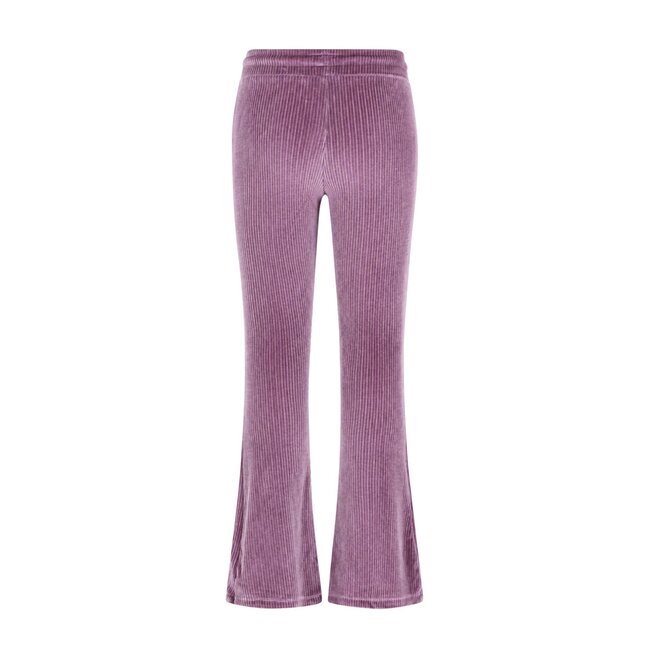 Femke Flo girls velvet glitter flared pants 628 Purple mauve